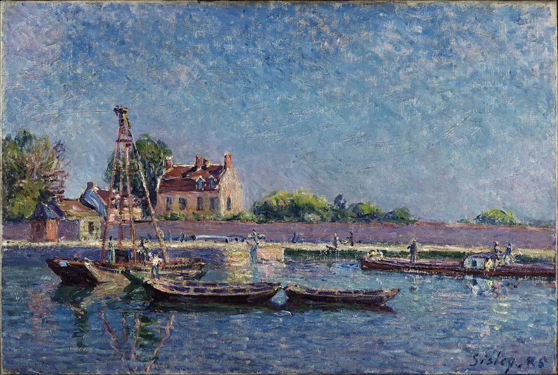 Zámek Saint-Mammès - Alfred Sisley