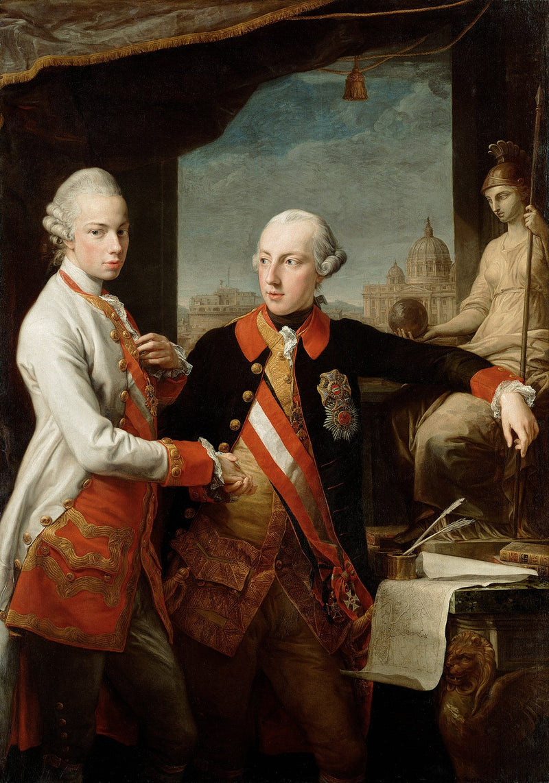 Císař Josef II. s velkovévodou Pietro Leopoldo Toskánského - Pompeo Batoni