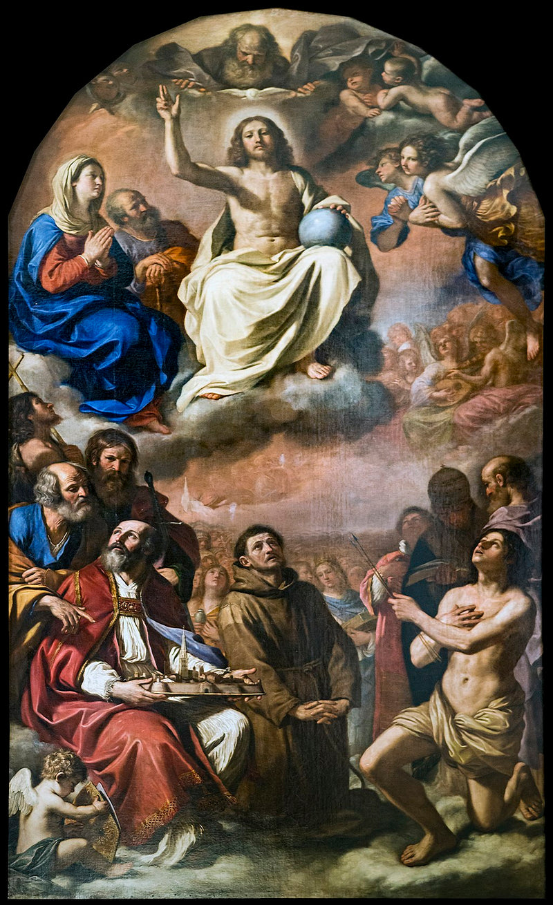 Sláva všech svatých. Svatí ochránci města Modena - Guercino