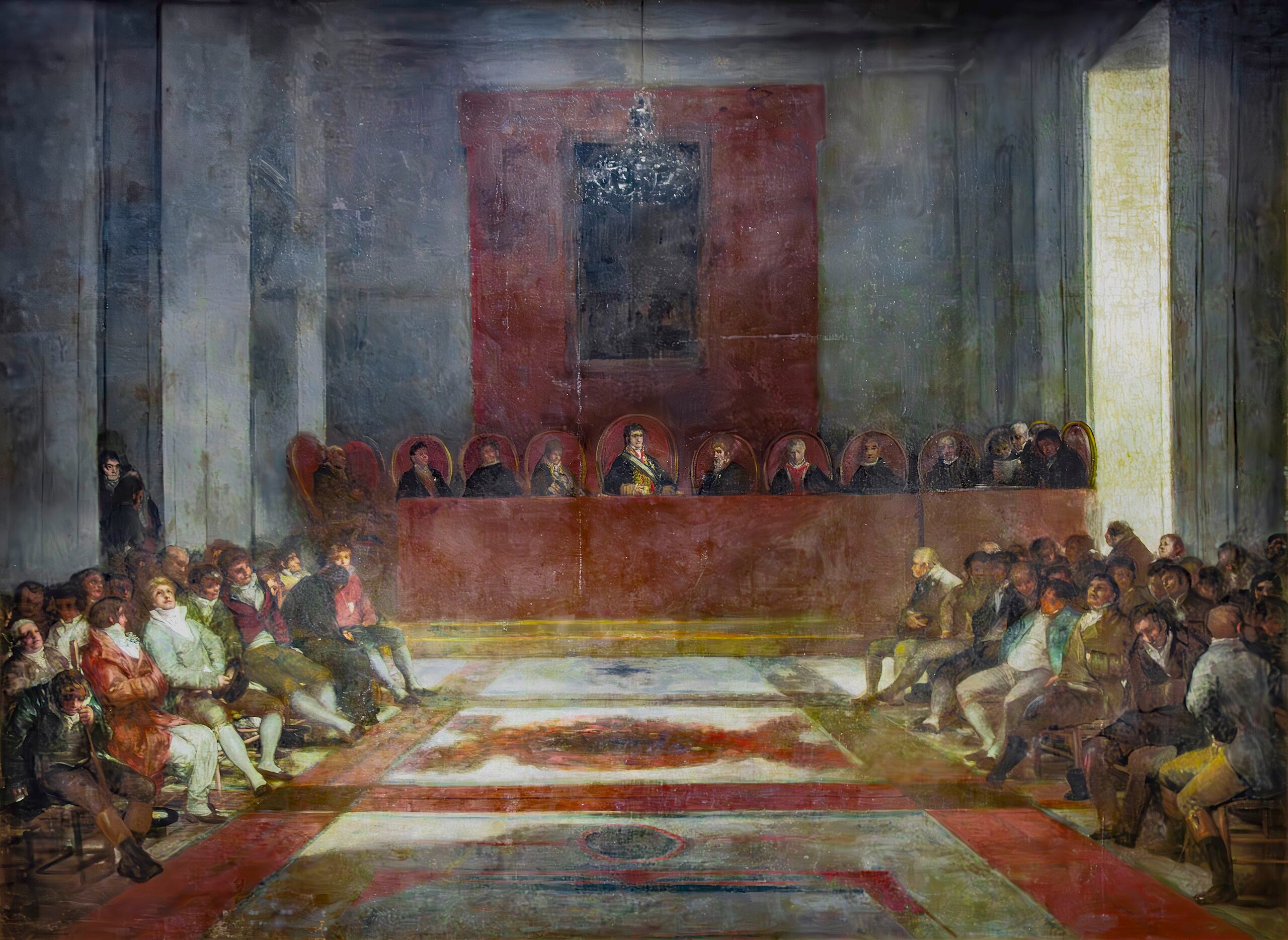 Reproduction du tableau « La Junte des Philippines - Francisco de Goya » par Alpha Reproduction en peinture à l’huile