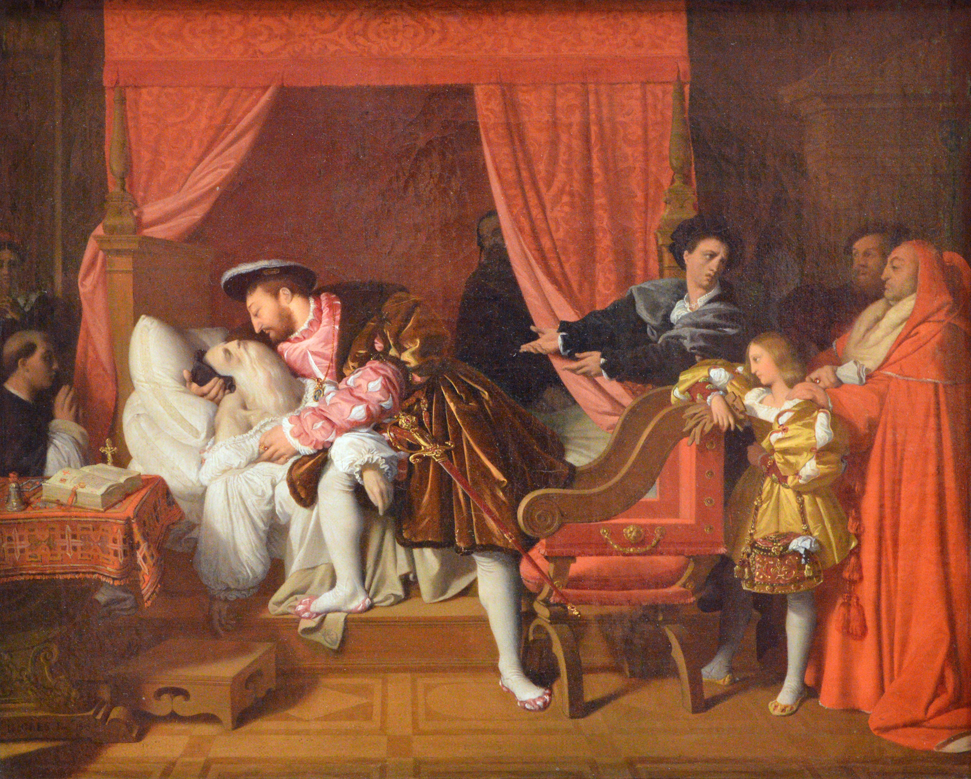 Smrt Leonarda da Vinci - Jean-Auguste-Dominique Ingres