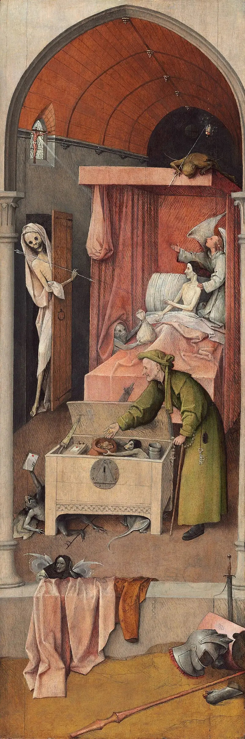 Smrt lakomce - Hieronymus Bosch