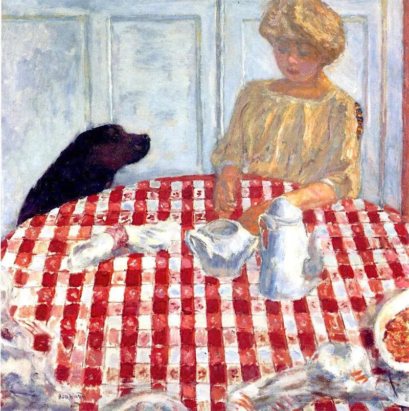 Károvaný ubrus - Pierre Bonnard