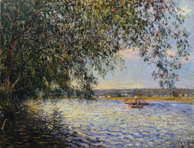 Reproduction du tableau « La Seine à Saint Mammès - Alfred Sisley » par Alpha Reproduction en peinture à l’huile