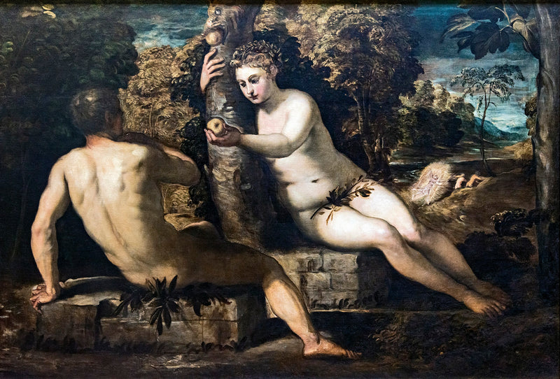 Pokušení Adama a Evy - Jacopo Tintoretto