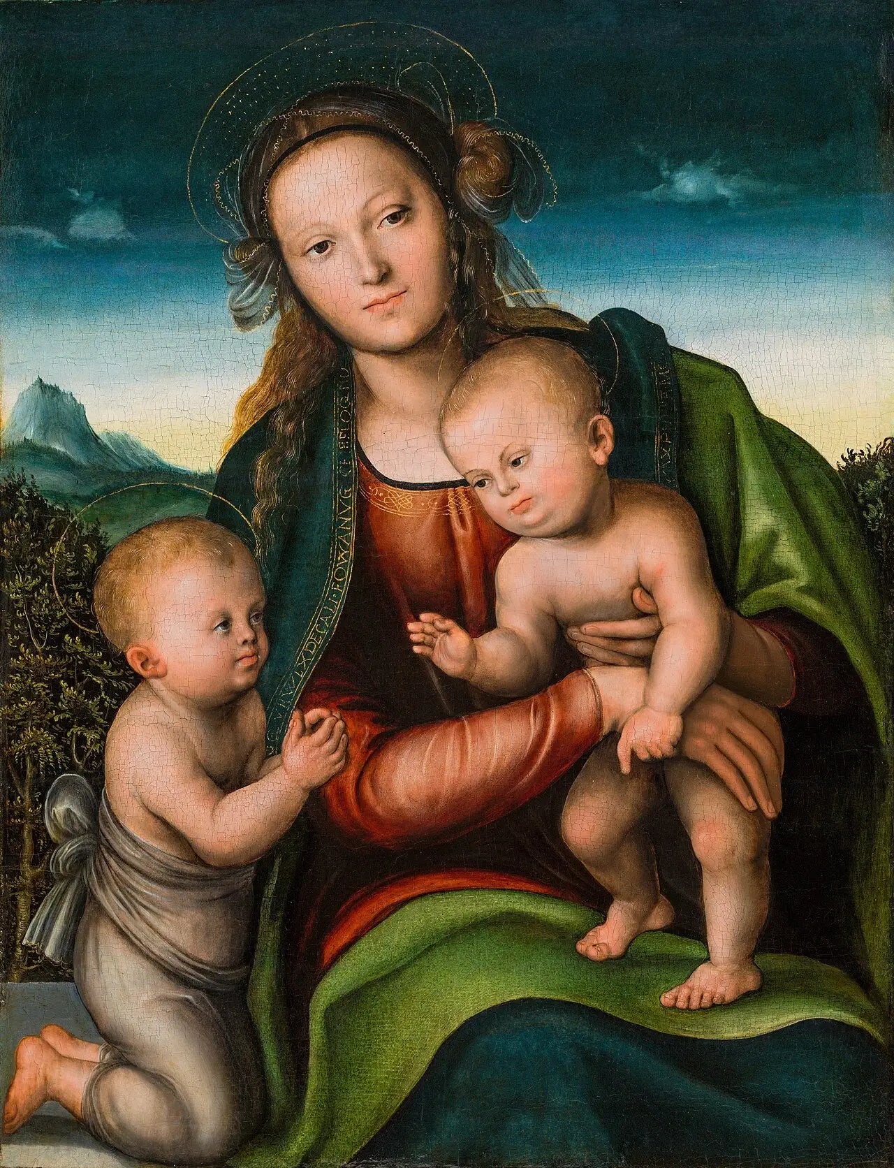 La Vierge à l’Enfant avec le petit Jean Baptiste - Lucas Cranach the Elder - Alpha Reproduction