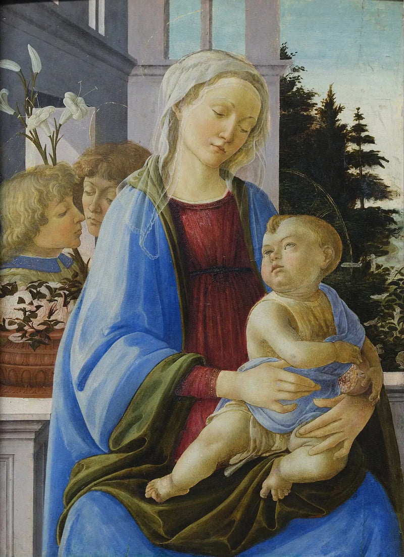 Panna Marie s dítětem a dvěma anděly - Filippino Lippi