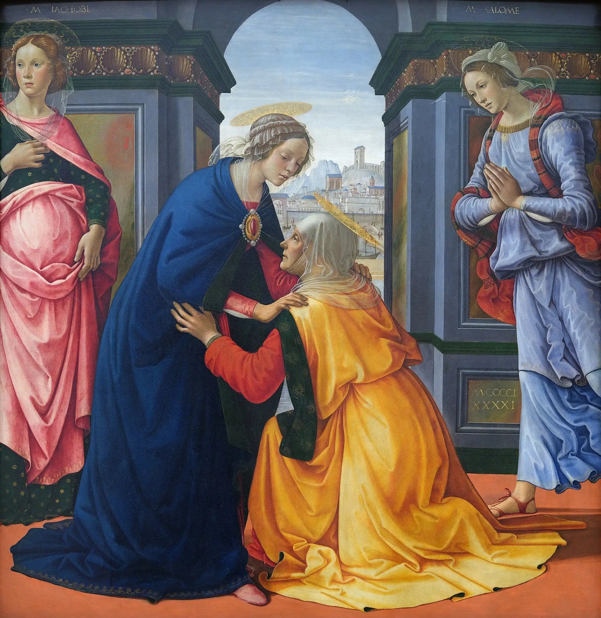 La Visitation avec Marie-Jacobie et Marie-Salomé - Domenico Ghirlandaio - Alpha Reproduction