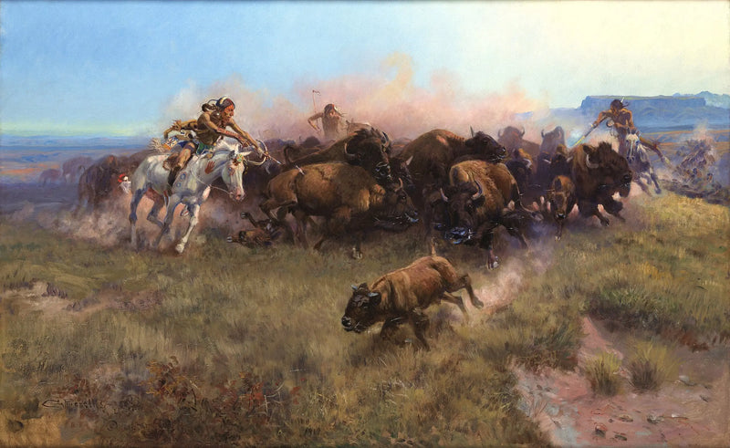 La chasse au bison [číslo 39] - Charles Marion Russell