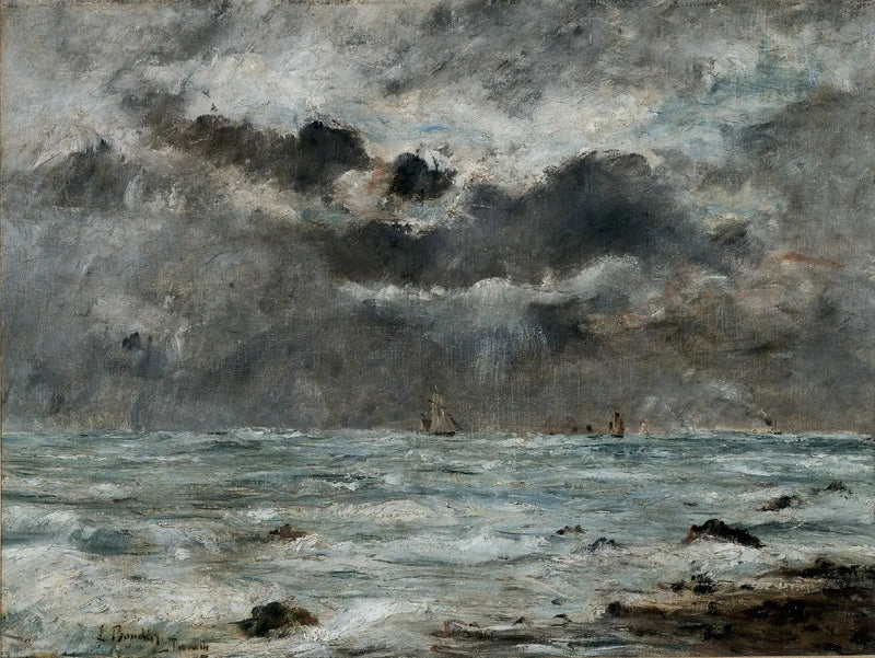 Pobřeží v Trouville - Eugène Boudin