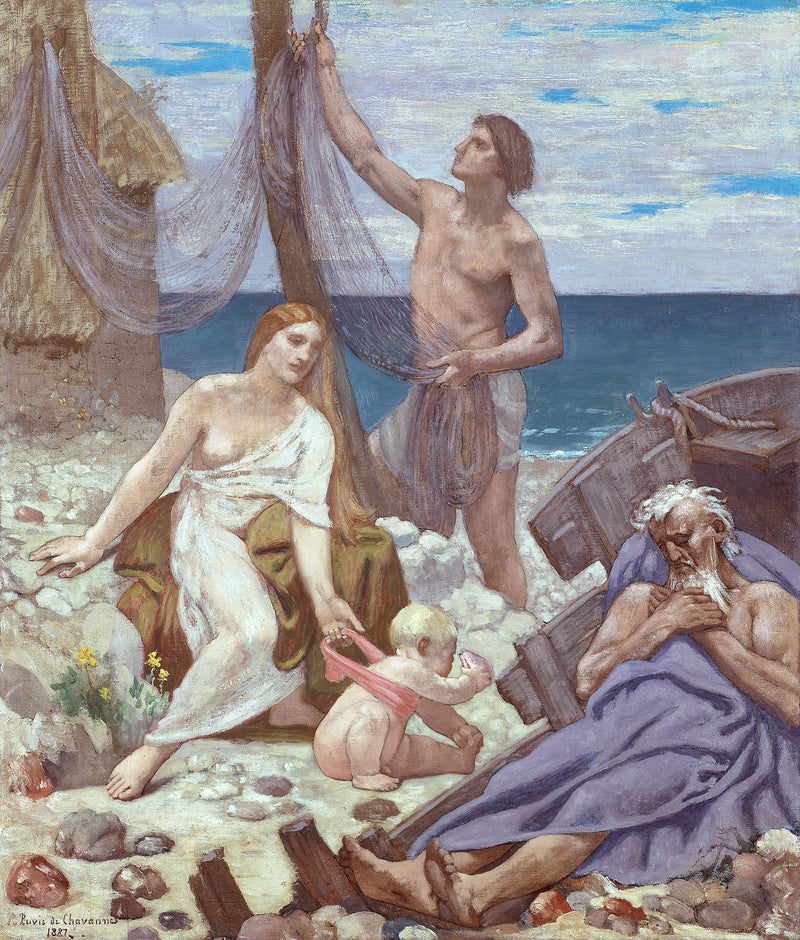 La famille du pêcheur - Pierre Puvis de Chavannes