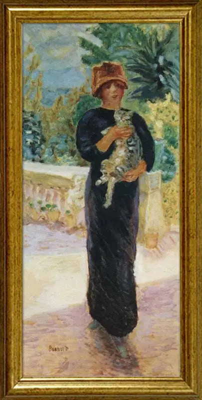 Žena s kočkou - Pierre Bonnard
