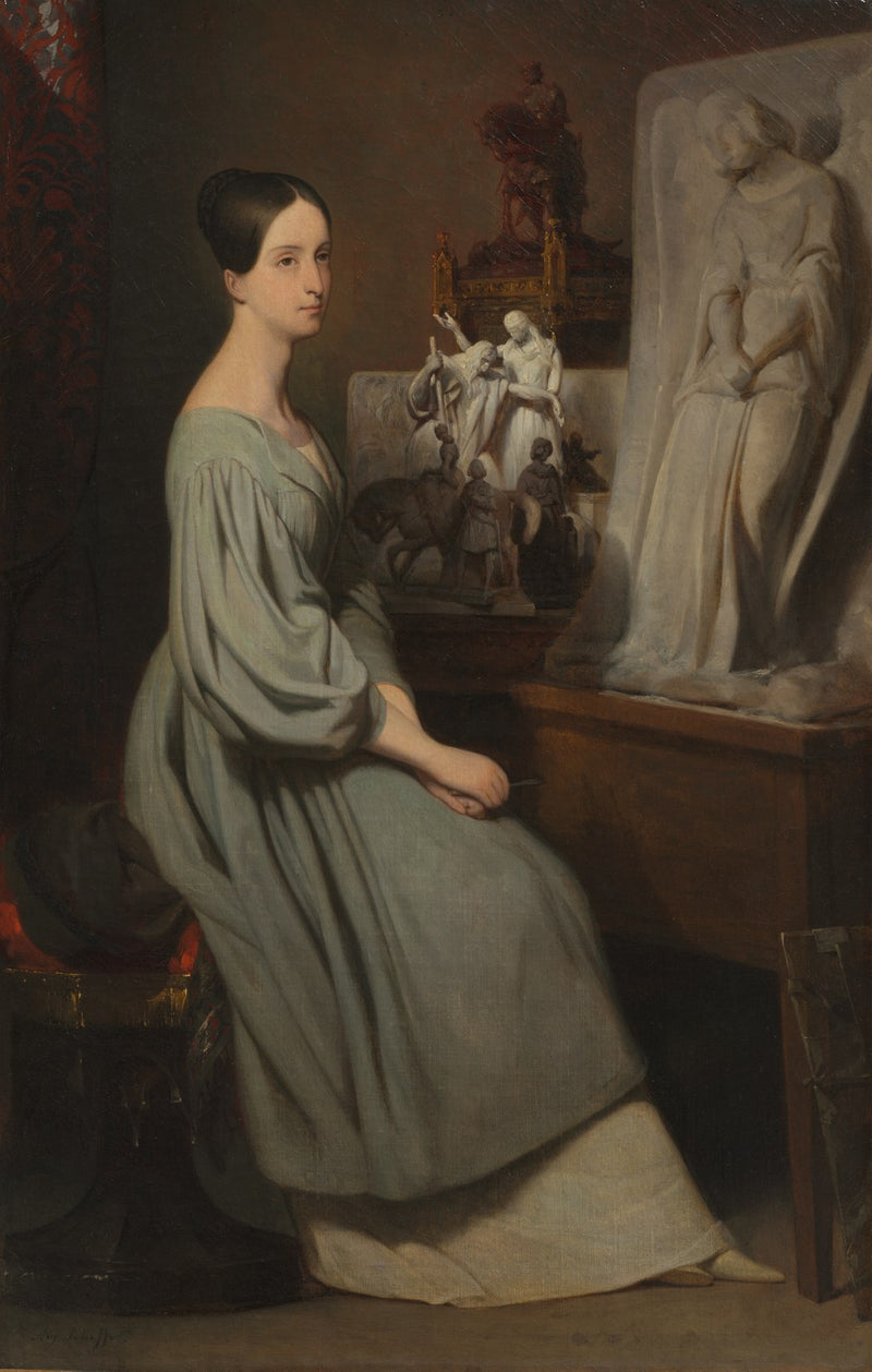 Princezna Marie z Orléans v jejím ateliéru - Ary Scheffer