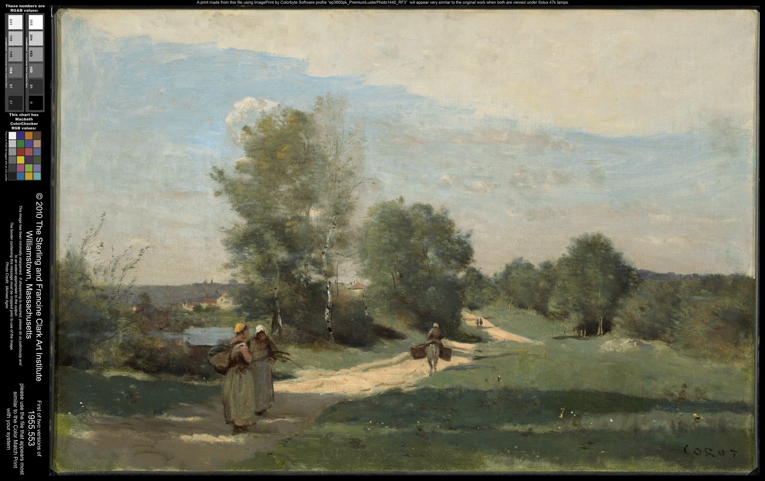 La route au bord de l'eau - Jean-Baptiste Camille Corot