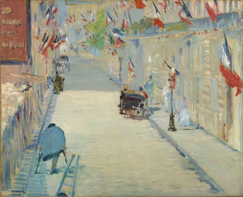 Ulice Mosnier s vlajkami - Édouard Manet