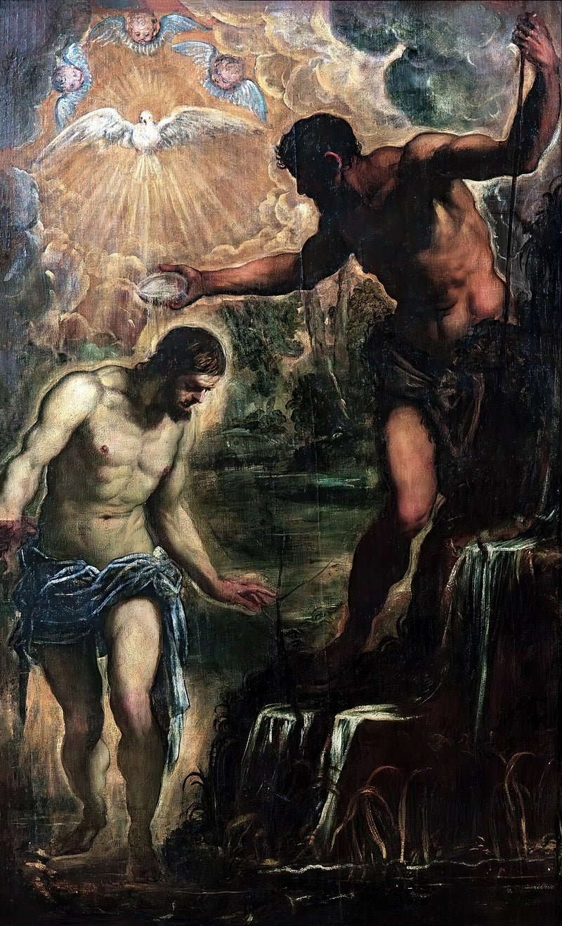 Křest Krista - Jacopo Tintoretto