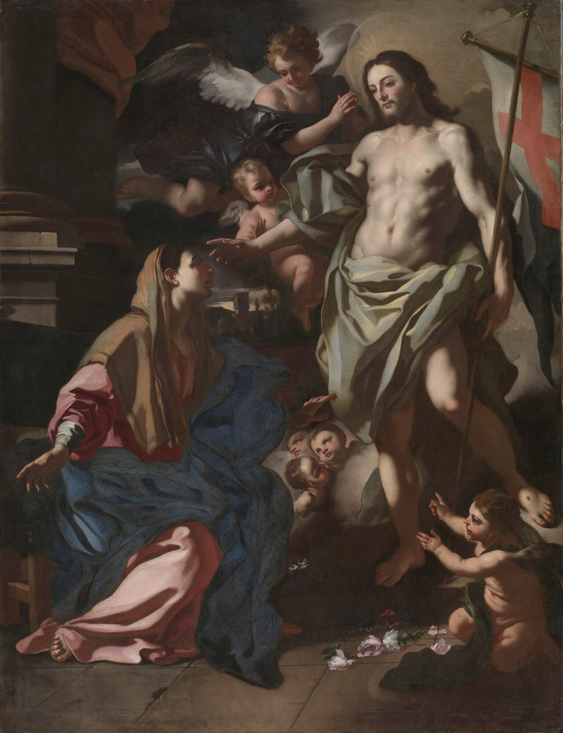 Vzkříšený Kristus se zjeví Panně Marii - Francesco Solimena