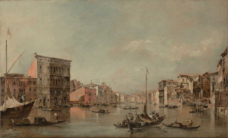 Velký kanál v Benátkách s palácem Bembo - Francesco Guardi