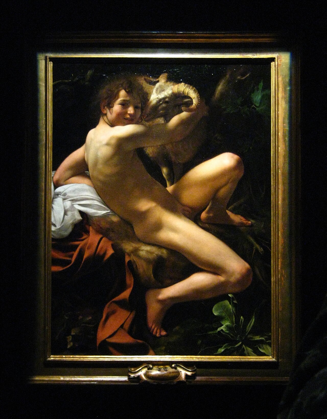 Mladý svatý Jan Křtitel s beranem - Caravaggio