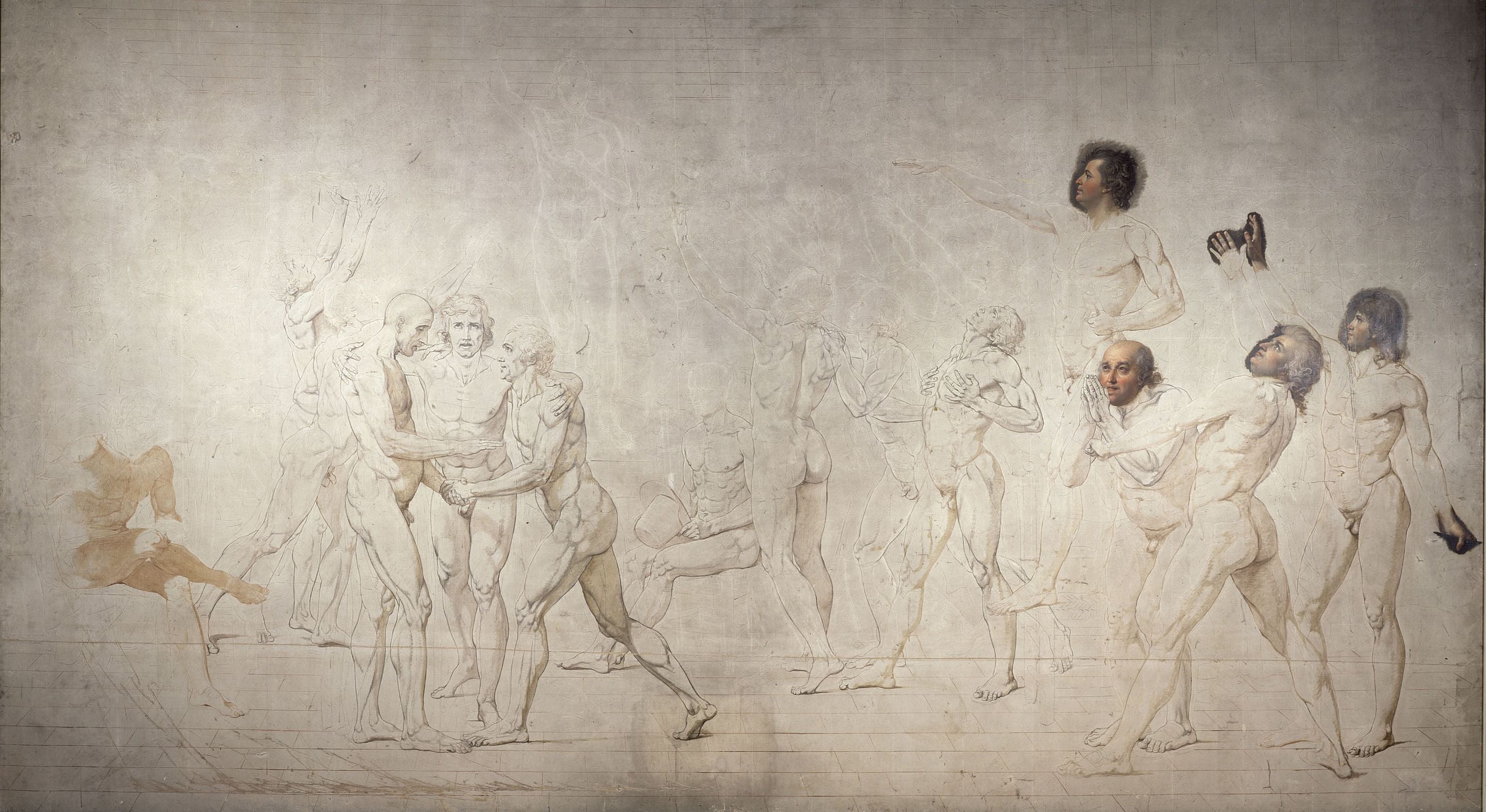 Reproduction du tableau « Le Serment du jeu de paume - Jacques-Louis David » par Alpha Reproduction en peinture à l’huile