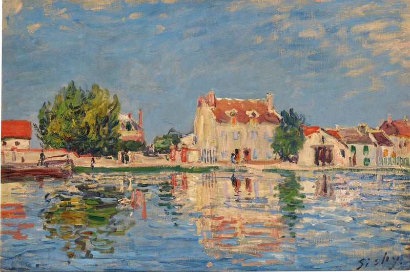 Kanál Loing v Saint-Mammès - Alfred Sisley