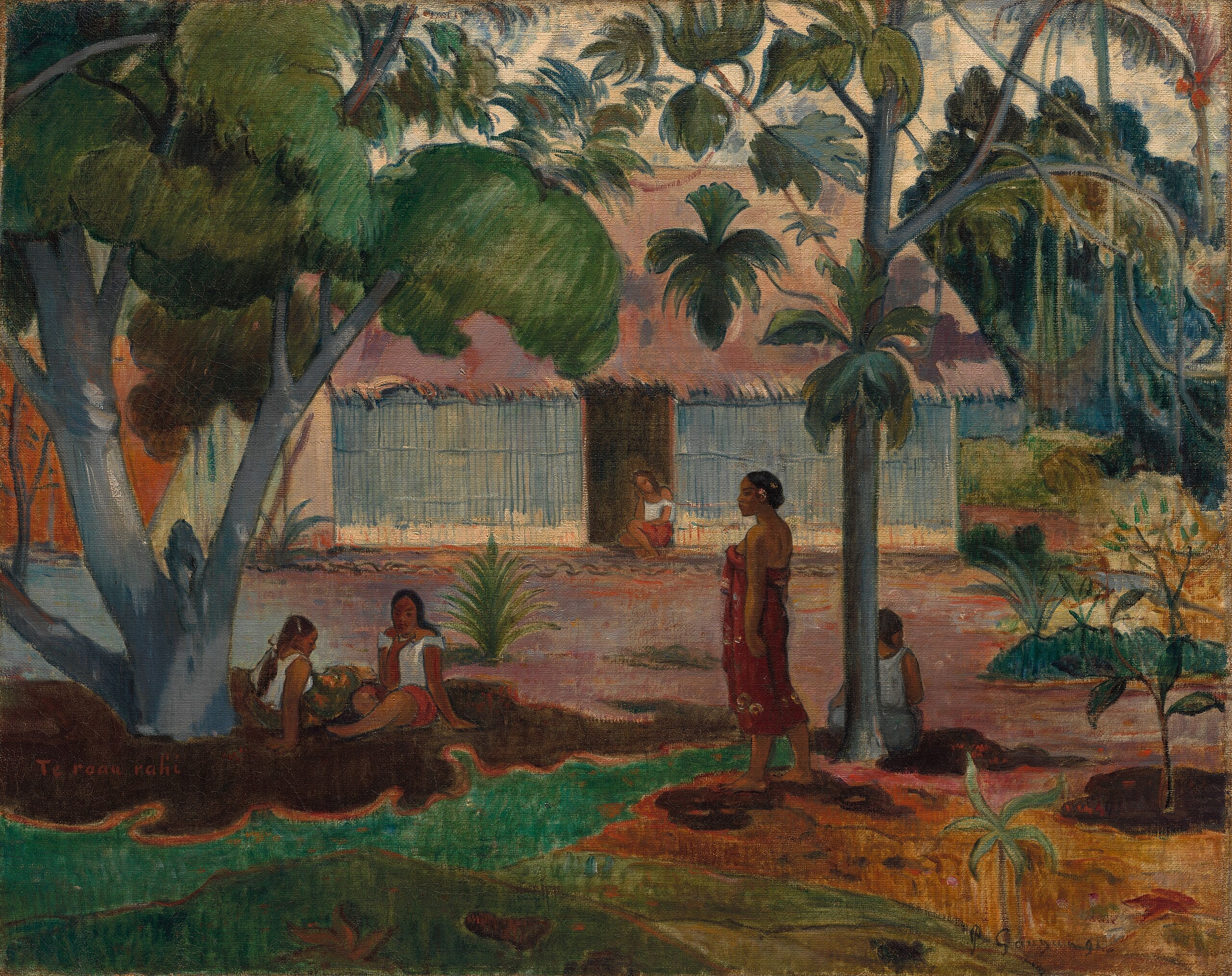 Reproduction du tableau « Le grand arbre - Paul Gauguin » par Alpha Reproduction en peinture à l’huile