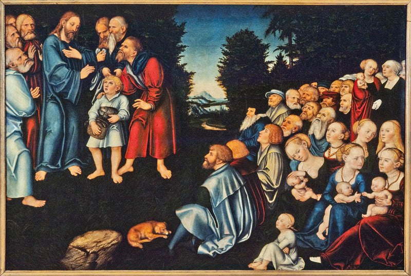 Zázrak pěti chlebů a dvou ryb - Lucas Cranach starší