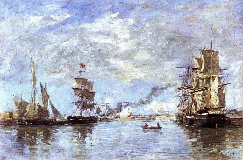 Přístav v Deauville - Eugène Boudin