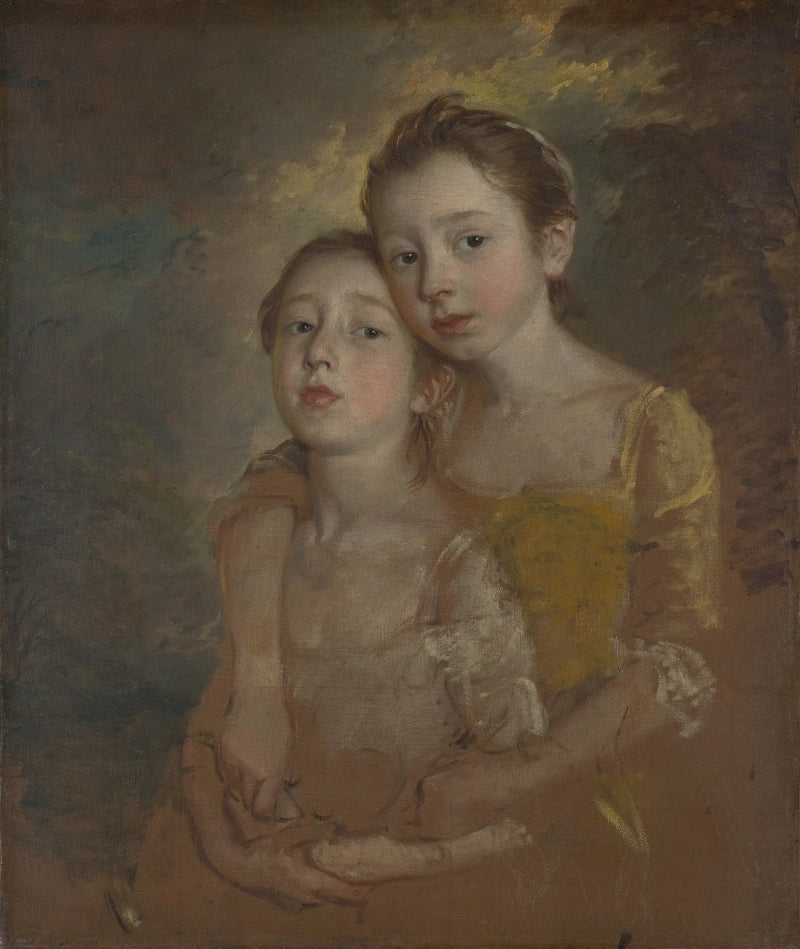 Dívky malíře s kočkou - Thomas Gainsborough