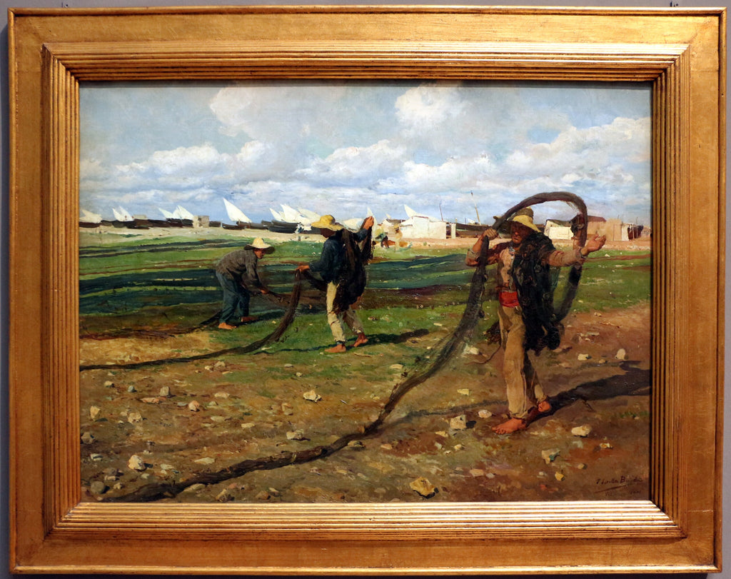 Rybáři sbírají své sítě - Joaquín Sorolla