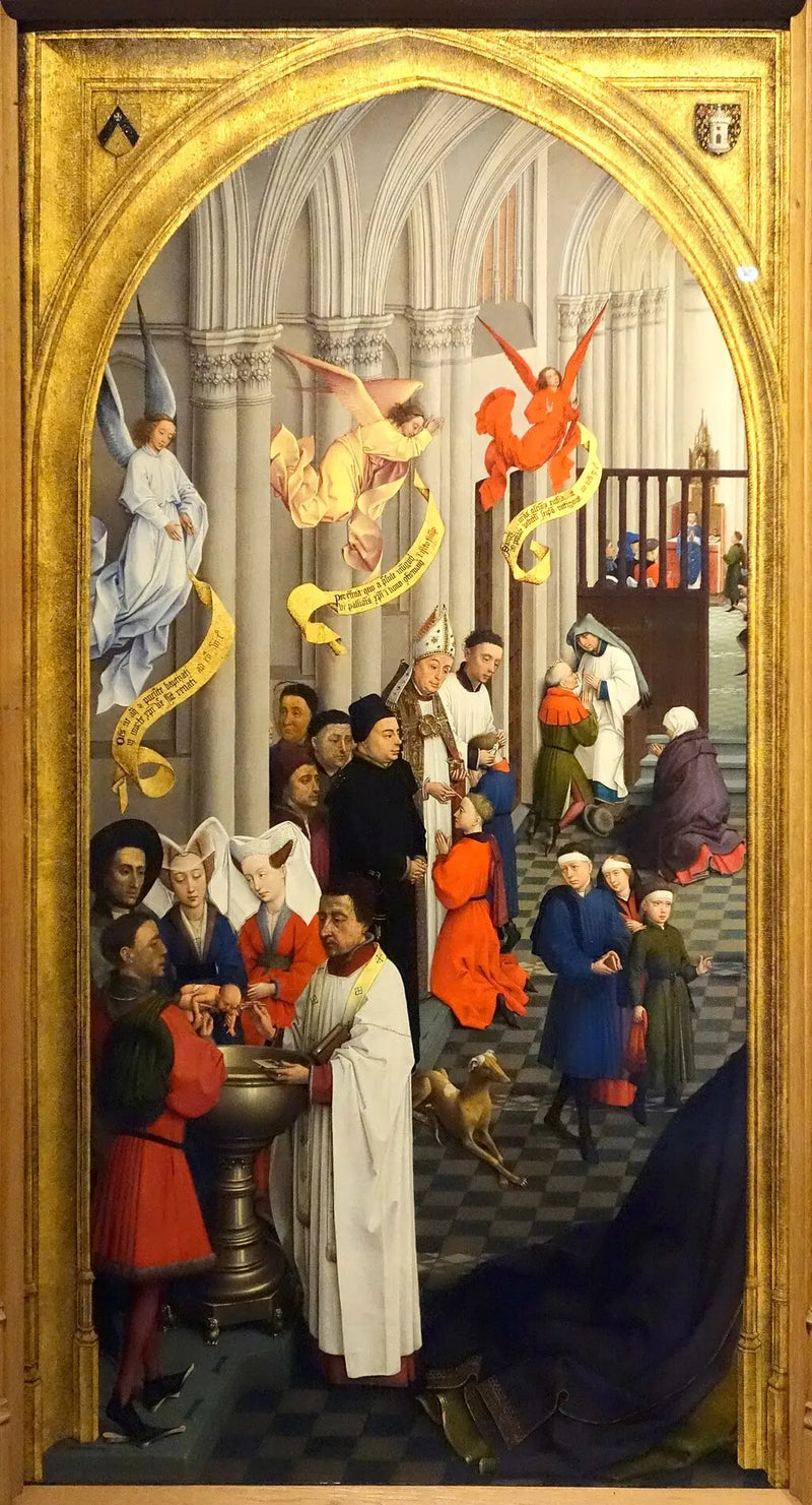 Sedm svátostí (levý panel) - Rogier van der Weyden