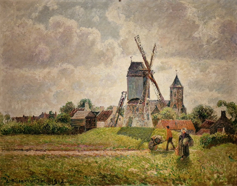 Starý mlýn v Knokke - Camille Pissarro