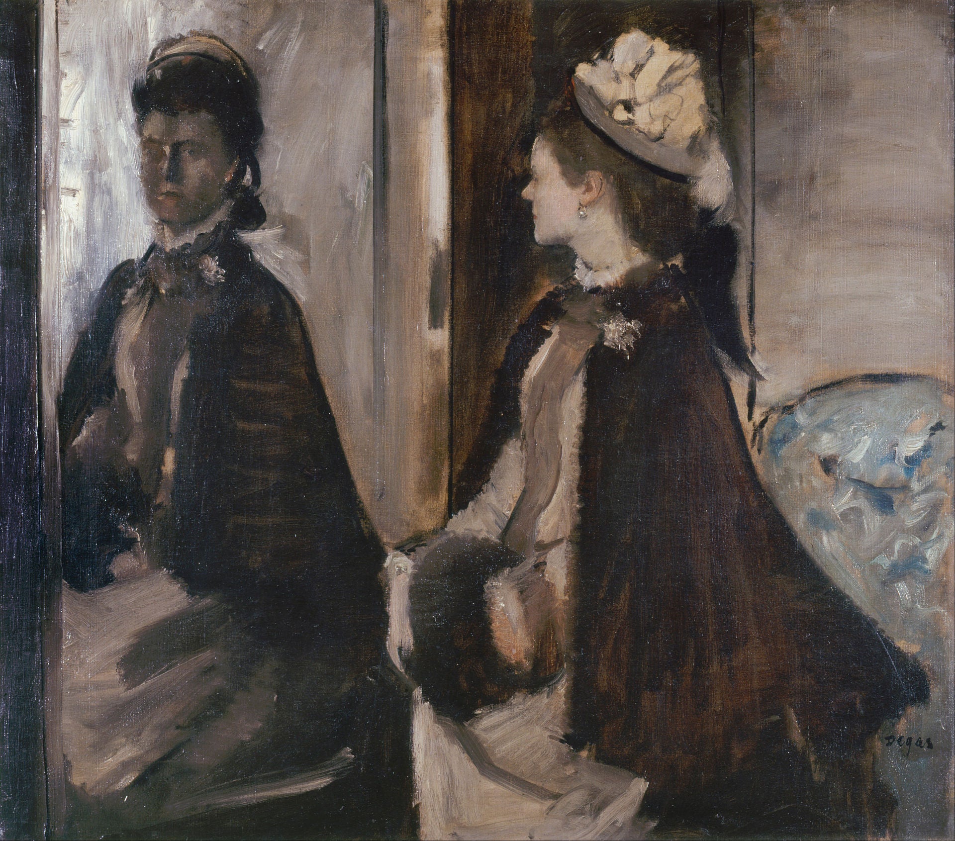 Paní Jeantaudová u zrcadla - Edgar Degas