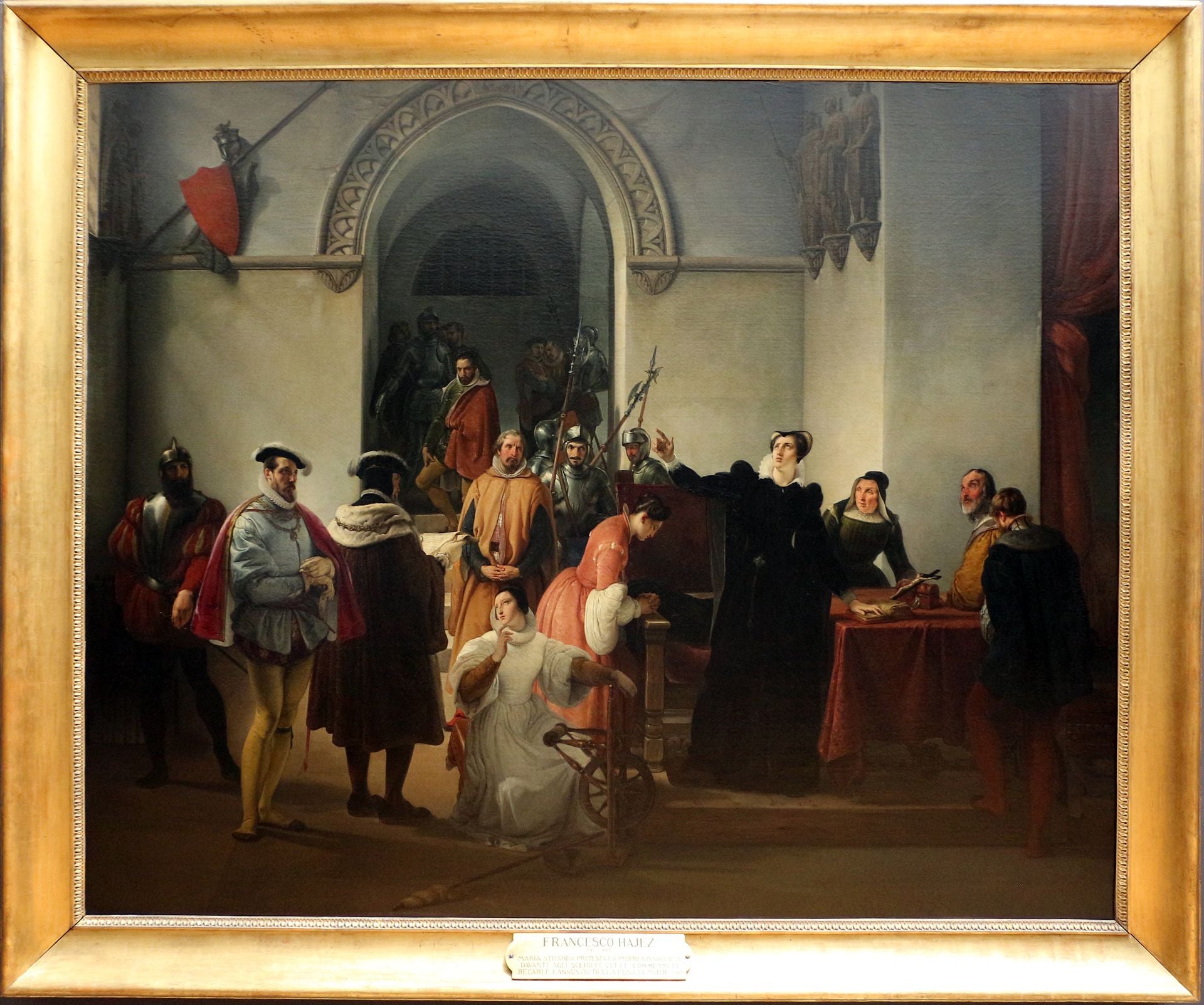 Marie Stuart protestant de son innocence à la lecture de sa condamnation à mort - Francesco Hayez