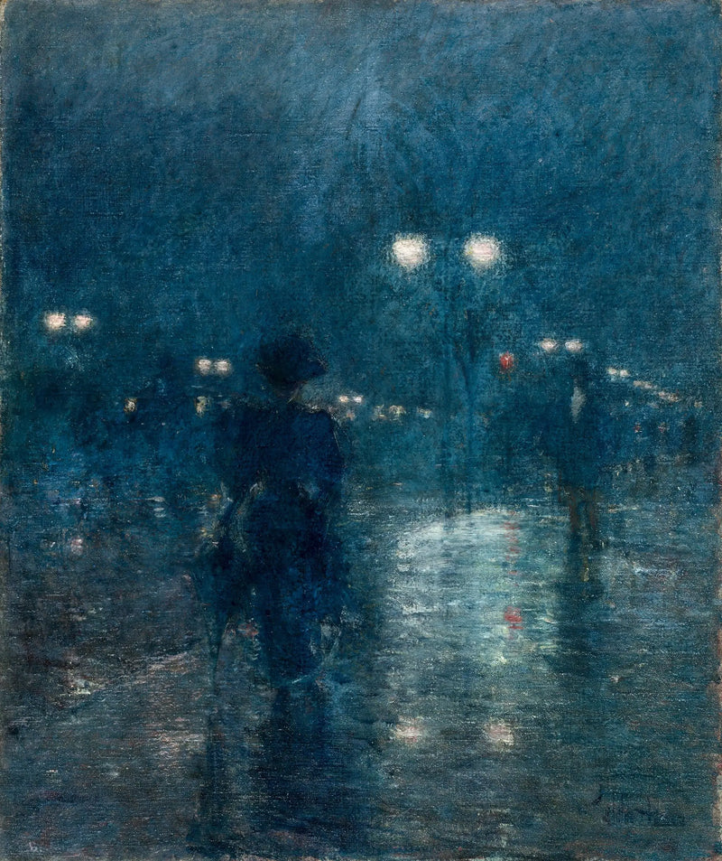Nocturno na Páté avenue - Childe Hassam