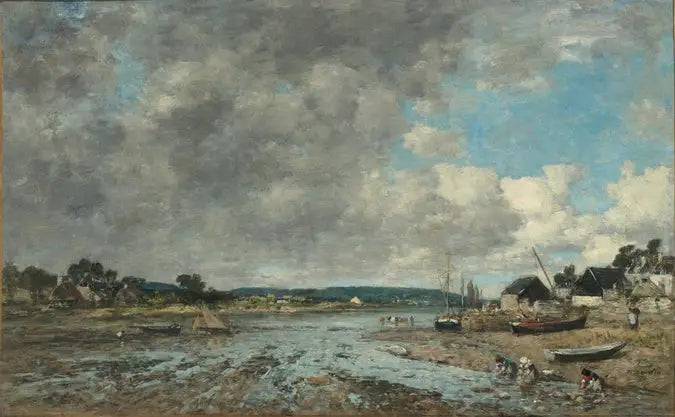 Krajina s pradlenami - Eugène Boudin