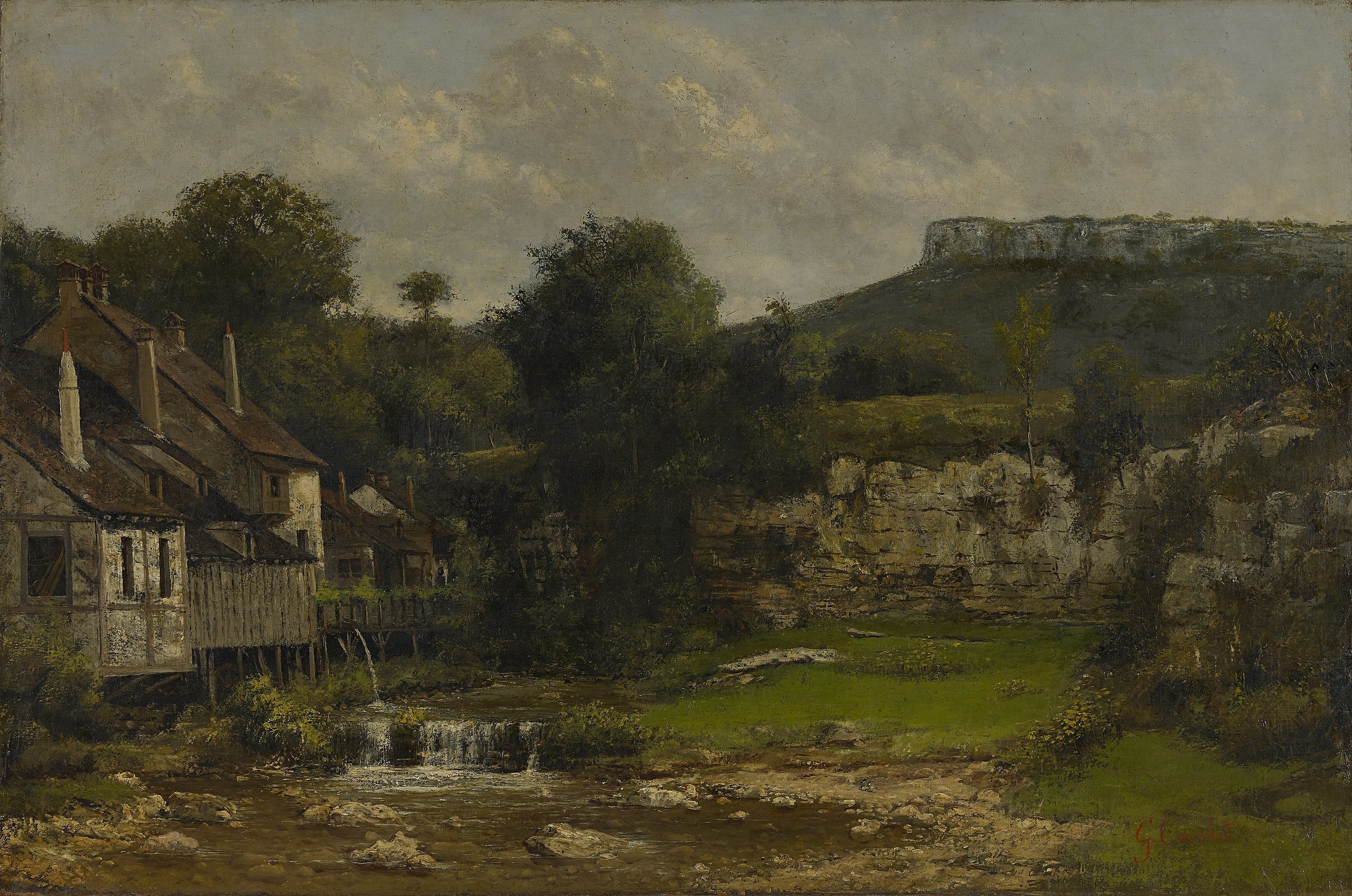 Paysage du Doubs, le moulin - Gustave Courbet