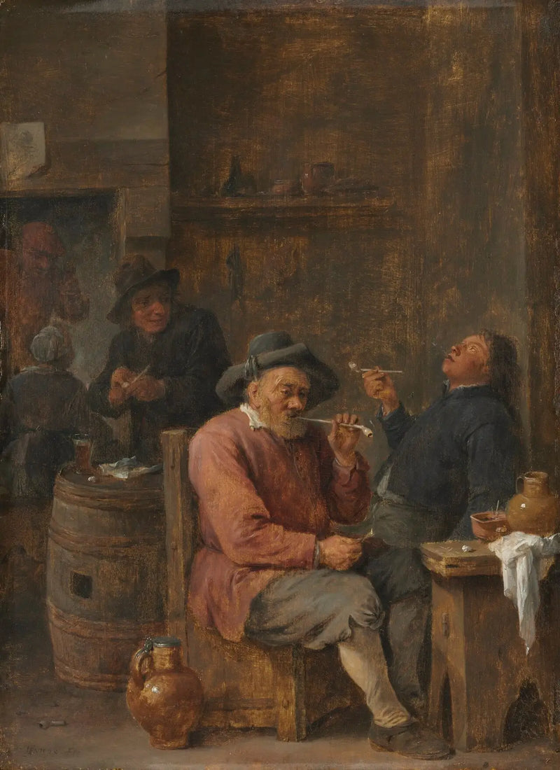 Farmáři kouřící v hostinci - David Teniers mladší