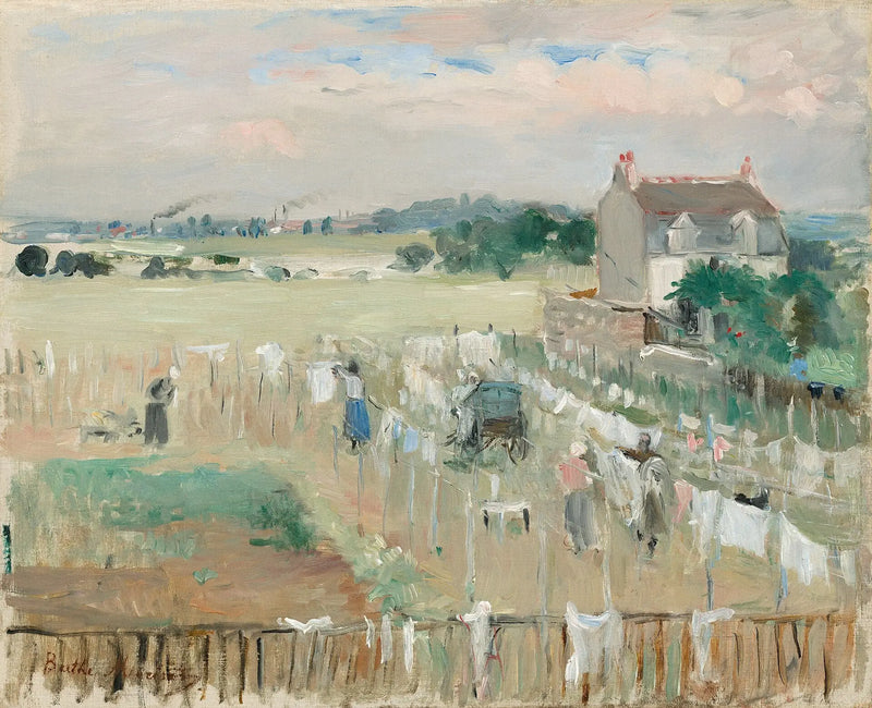 Percher žen v bílém - Berthe Morisot