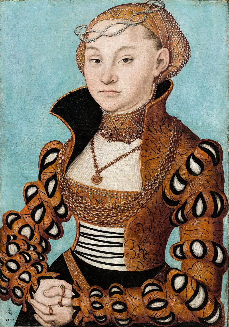 Portrét šlechtičné Saské - Lucas Cranach starší