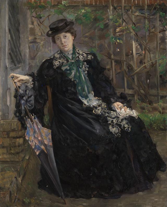 Portrait de Mme Charlotte Berend-Corinth dans le jardin - Lovis Corinth
