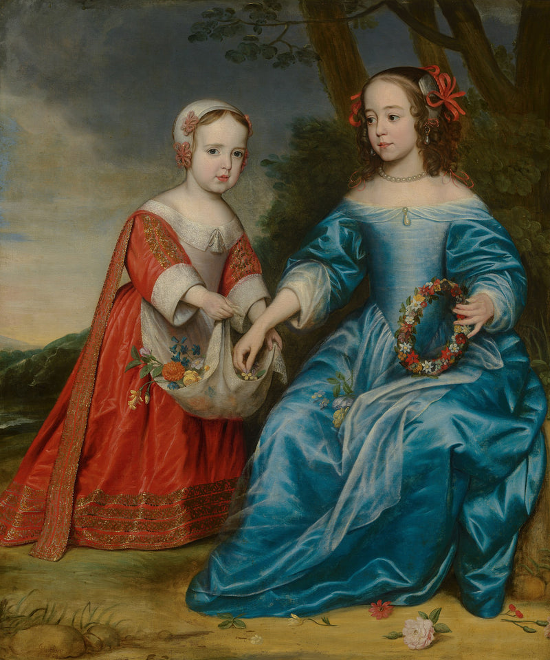Portrét prince Guillaume III a jeho tety Marie z Nassau - Gerrit van Honthorst