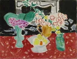 Reproduction du tableau « Roses de Noël et saxifrage - Henri Matisse » par Alpha Reproduction en peinture à l’huile