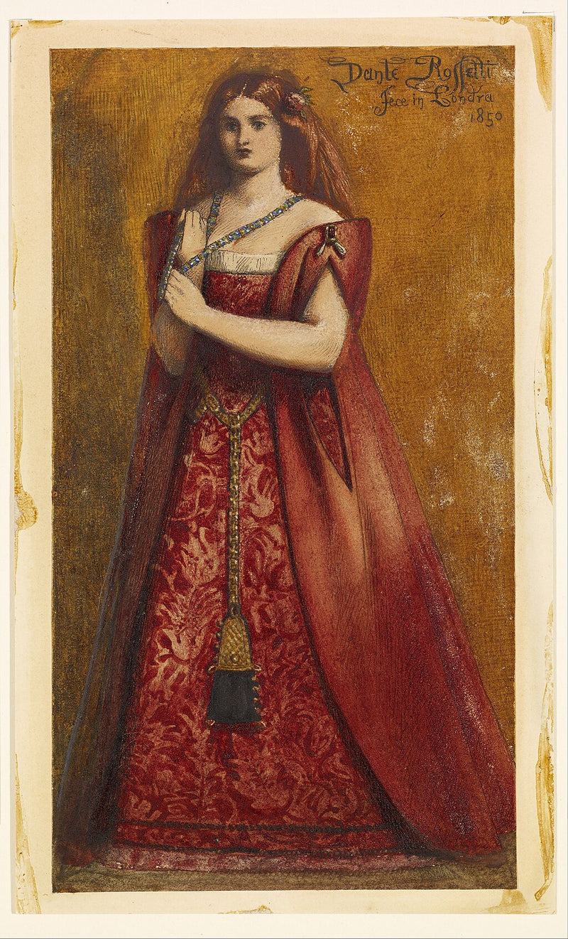 Červené oblečení [Vêtu de rouge] - Dante Gabriel Rossetti