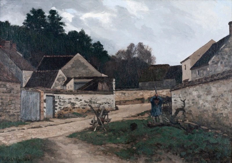 Ulice vesnice v Marlotte, blízko Fontainebleau - Alfred Sisley