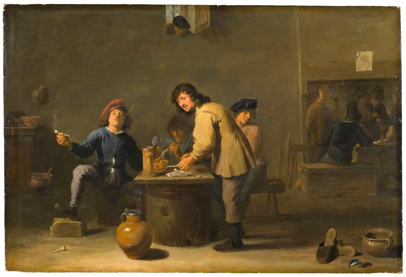 Scéna z hospody s kuřáky dýmky - David Teniers mladší
