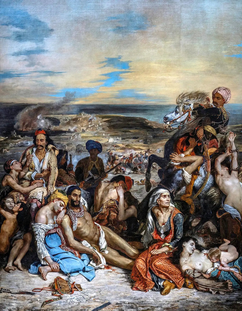Scény masakrů na Chiu - Eugène Delacroix