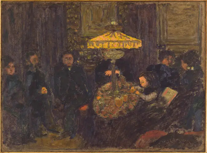 Pod lampou - Pierre Bonnard