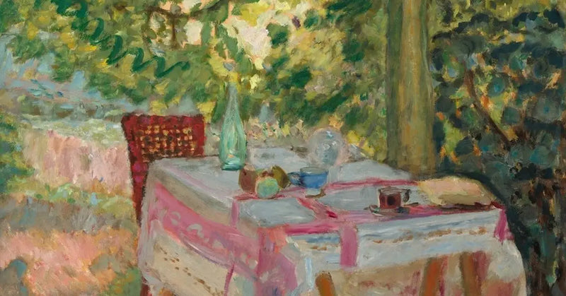 Stůl prostřený v zahradě - Pierre Bonnard
