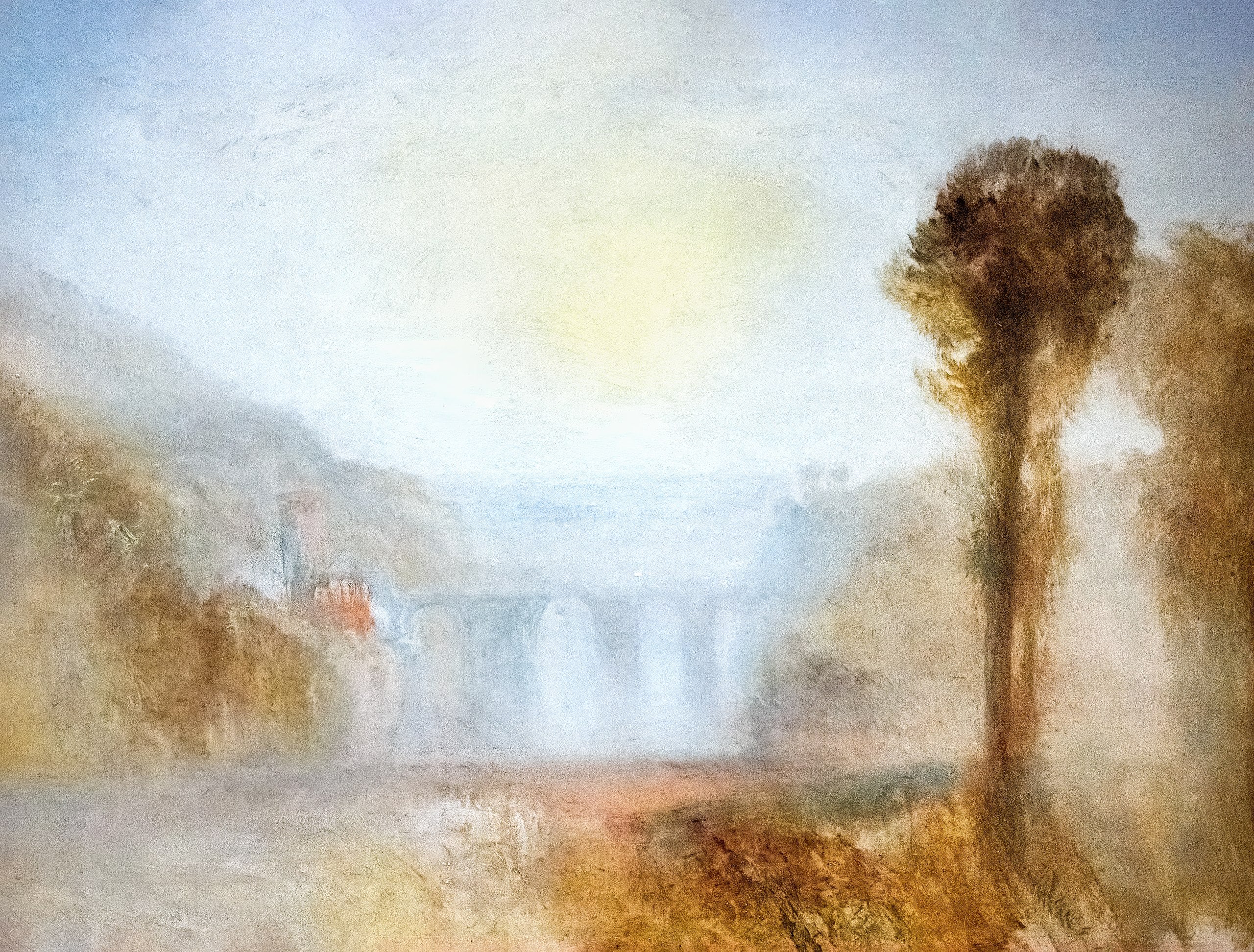 Reproduction du tableau « The Ponte Delle Torri, Spoleto - J. M. W. Turner » par Alpha Reproduction en peinture à l’huile